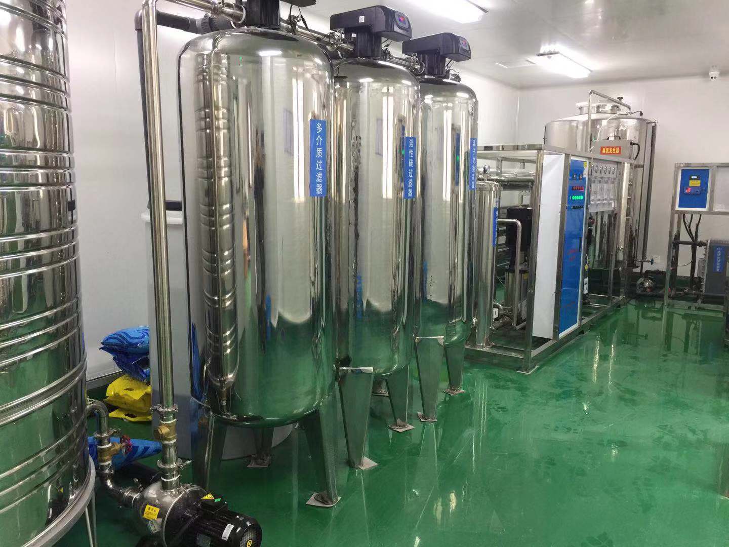 双级RO反渗透设备+EDI提纯设备